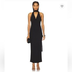 Majorelle Elegant Black Halter Dress